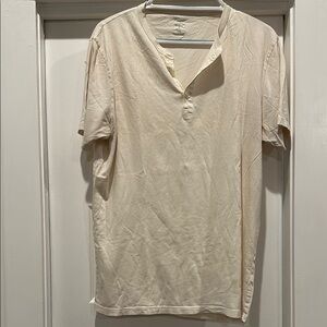 JCrew men’s Henley 100% cotton off white